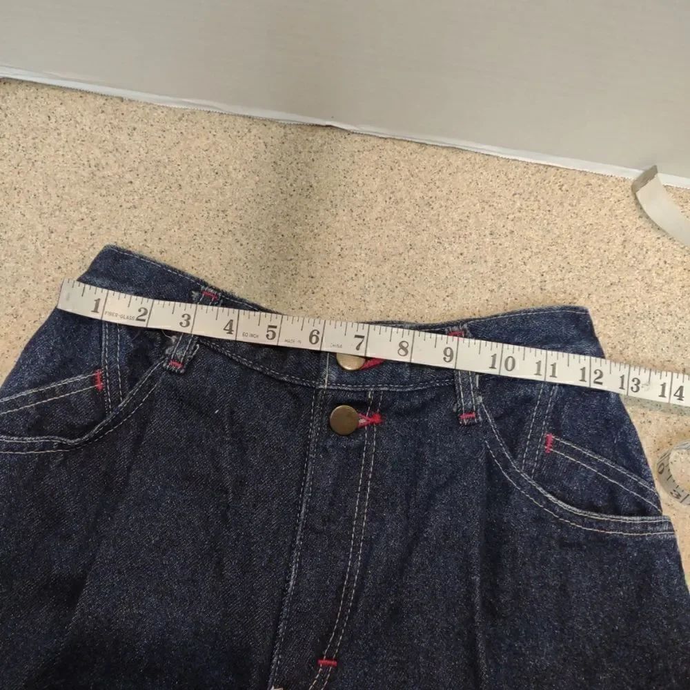 80s Vintage Osh Kosh Jeans Pleated 2 Button Zip 24" Waist - Picture 5 of 6